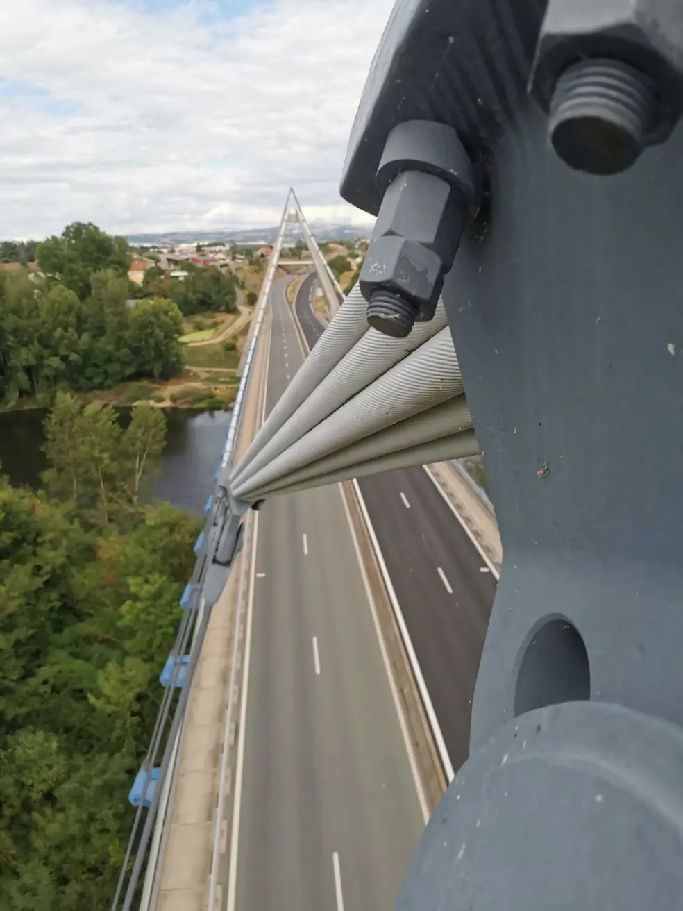 Gros plan de la mesure ultrasonore sur la tige